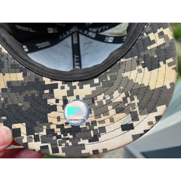 San Francisco Giants New Era Striped Camo Fitted 7 Hat NFL Black - Picture 9 of 14